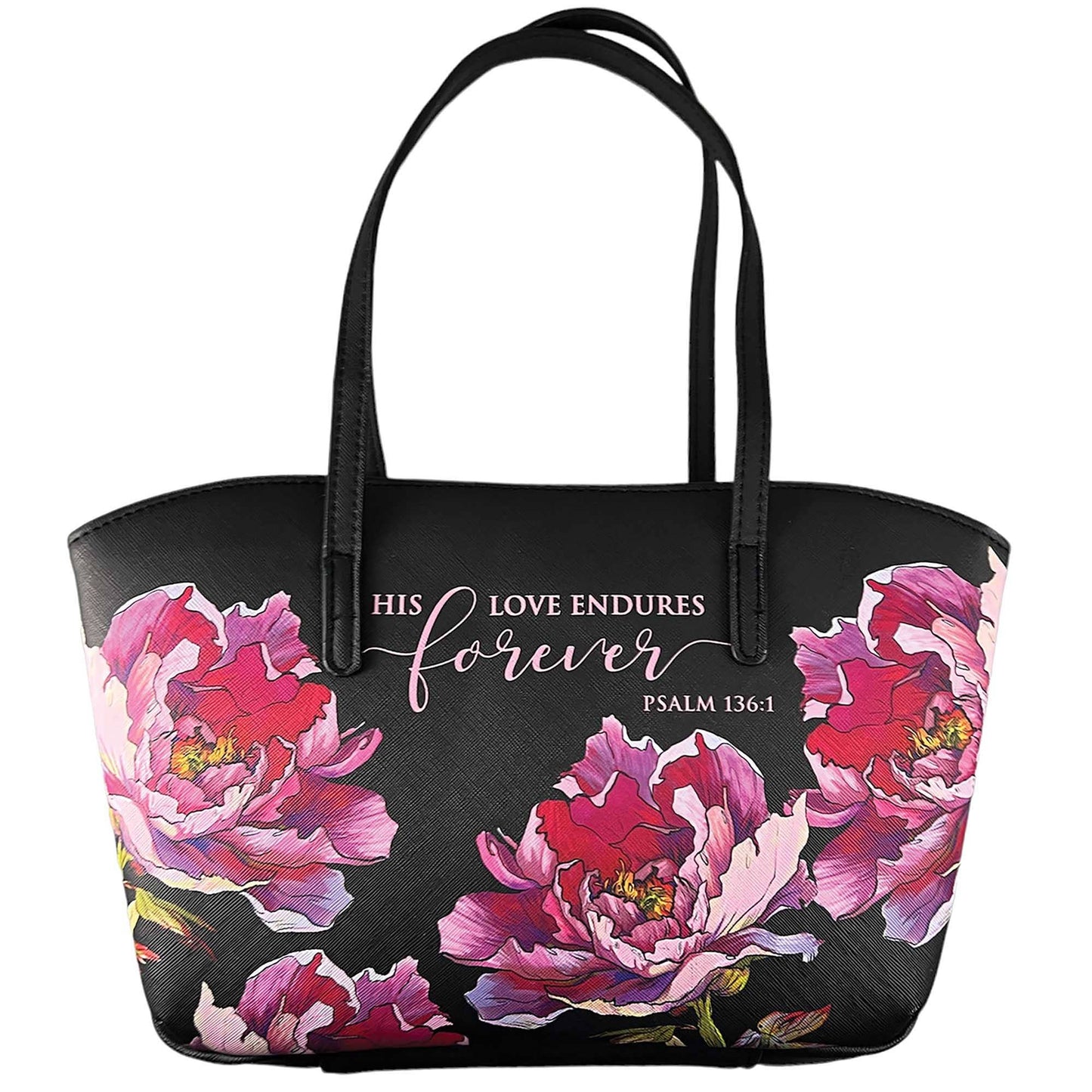 Magnolia - White Dove BC- Psalm 136:1  -Floral Wedge Black-XL