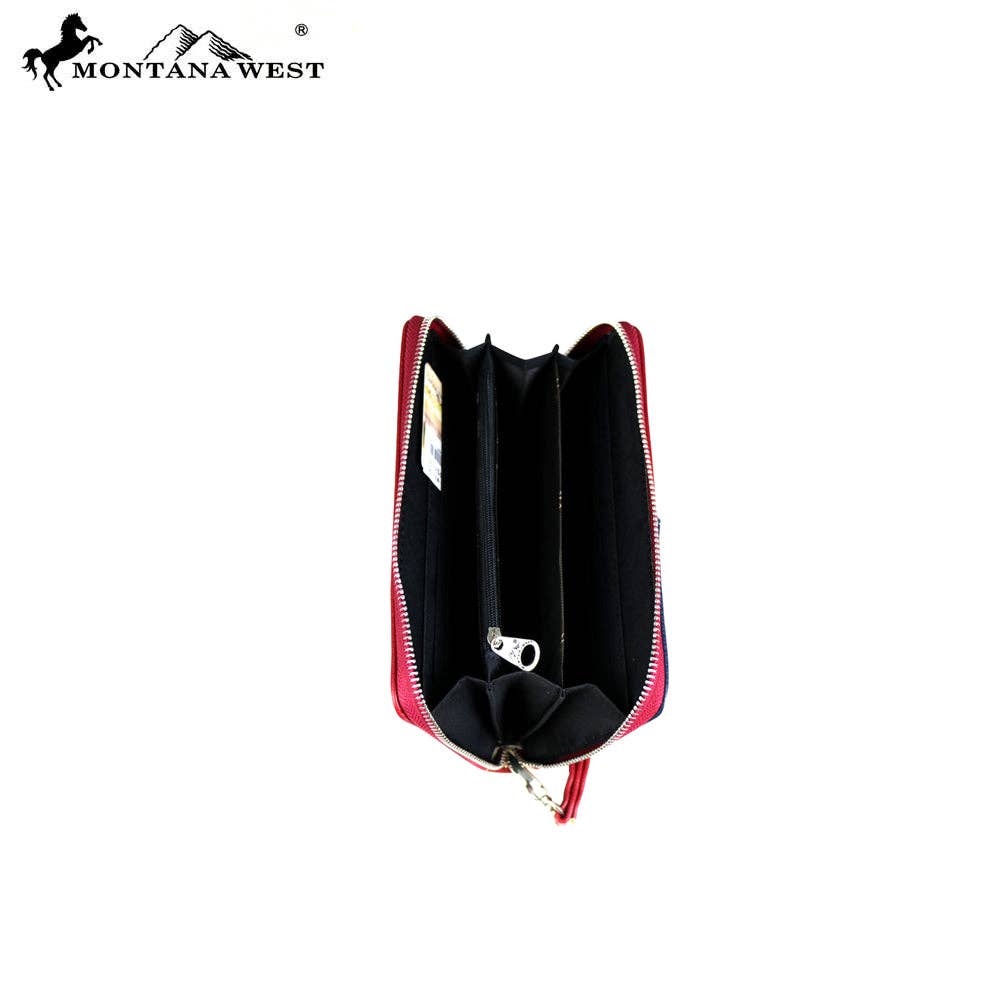 Montana West - US04-W003  Montana West American Pride Wallet: Red