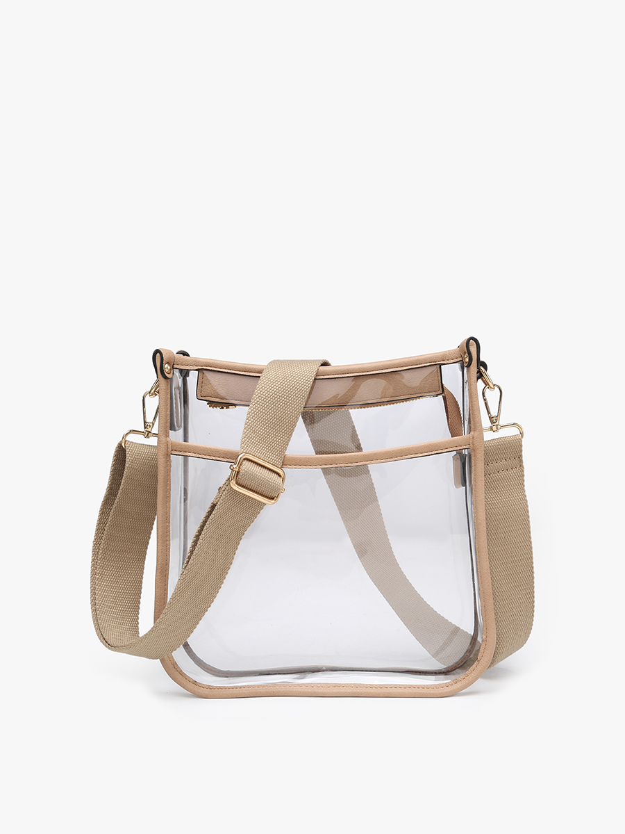 Jen & Co. - M2168CR Posie Clear Crossbody w/ Vegan Leather: Gold