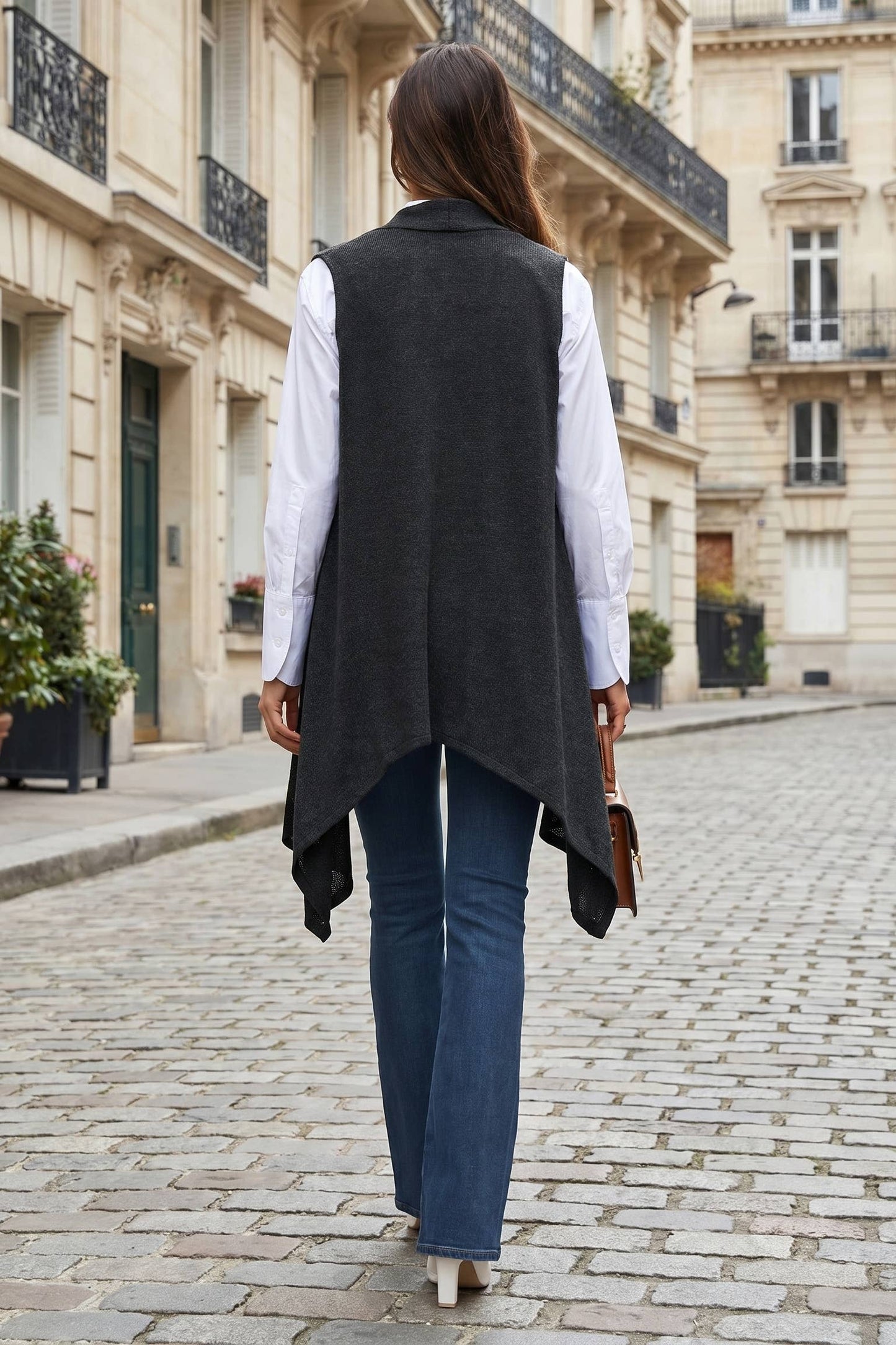 Dear Scarlett - Sleeveless Knit Vest: SOFT GREY / S