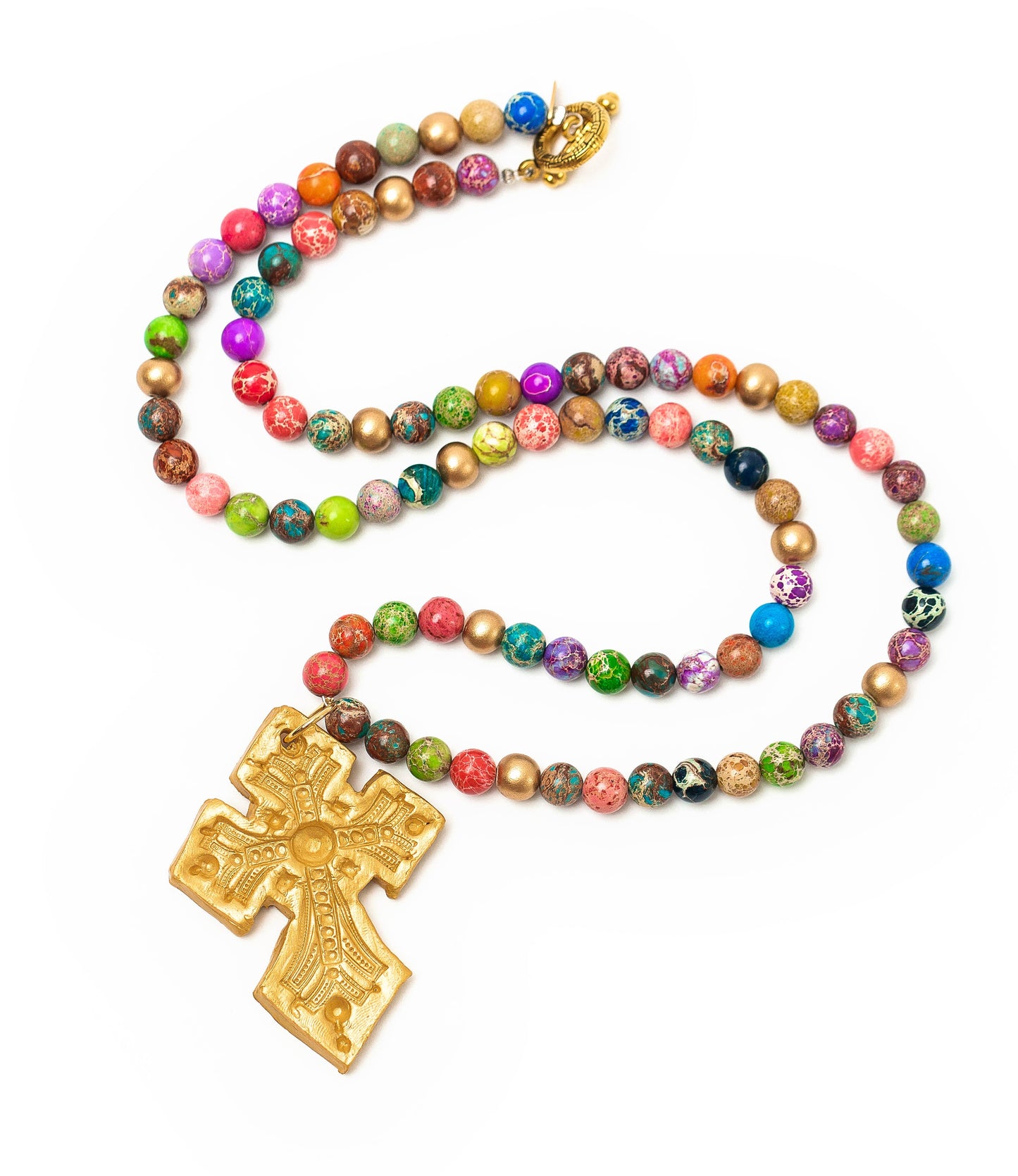 Hidden Truth Jewelry - Multicolored Sea Jasper with Amy Cross