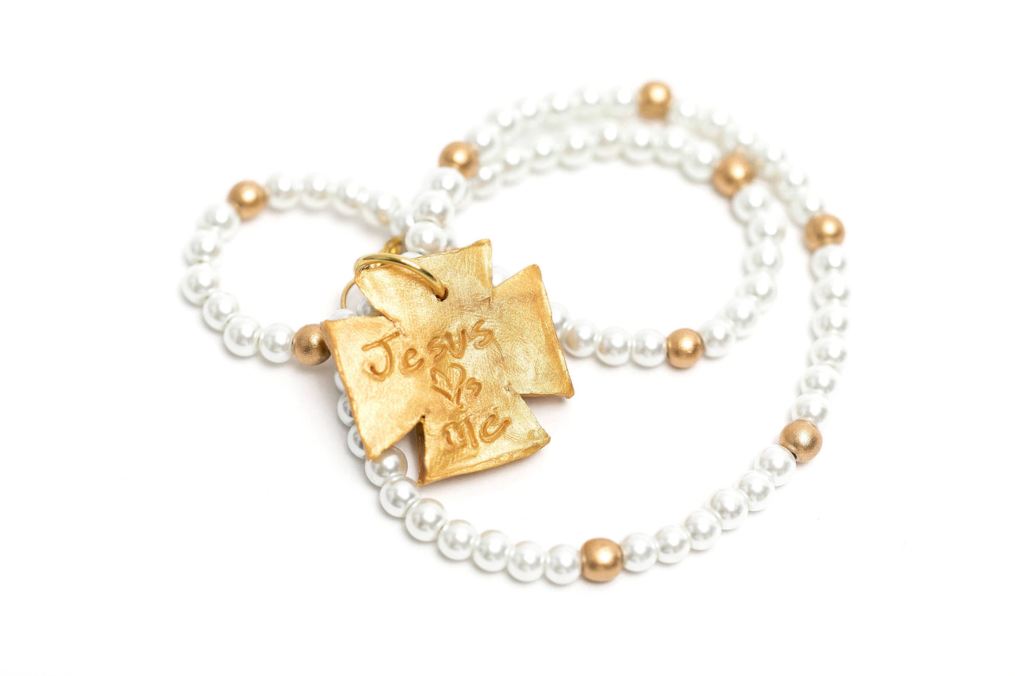 Hidden Truth Jewelry - Pearls with the Elizabeth Cross Necklace