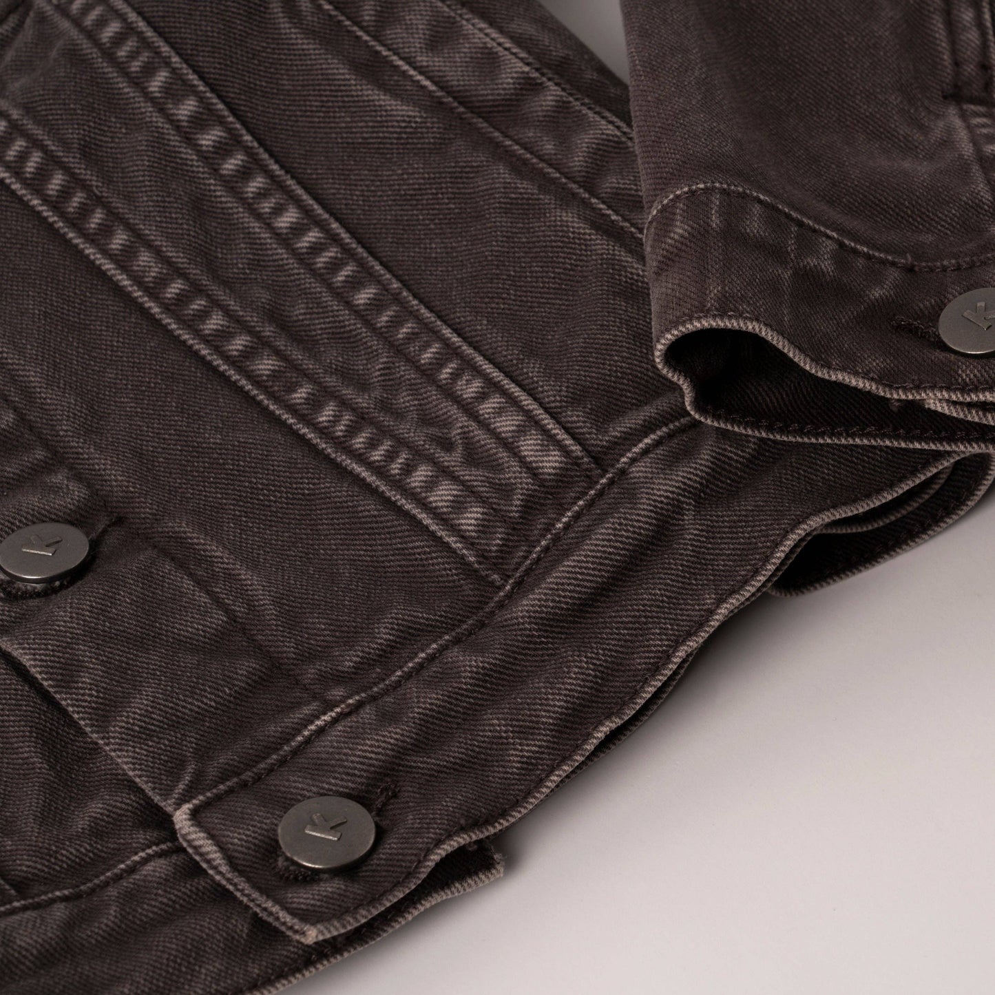 Kidpik - Colored Jean Jacket: Oyster Grey / L (12)
