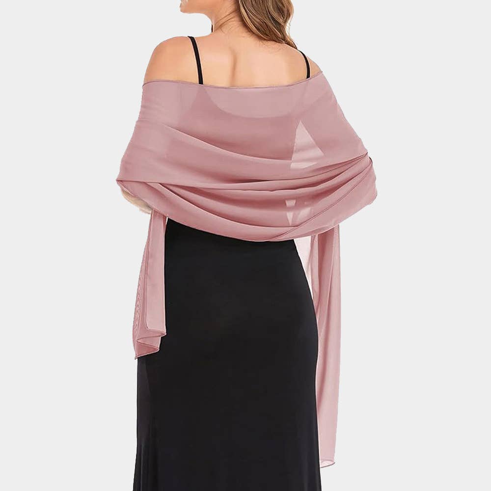 Sensibling Corp. - Lightweight Chiffon Shawl Scarf Wrap: Burgundy