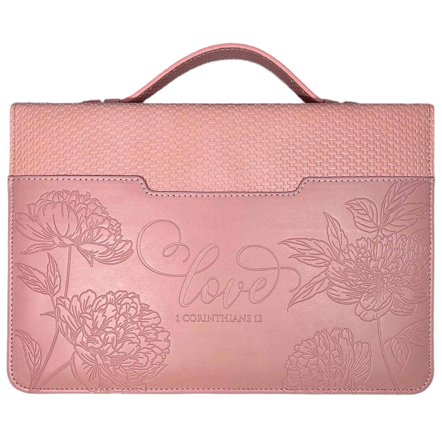 Magnolia - White Dove Bible Case Weave Love Pink X-Large