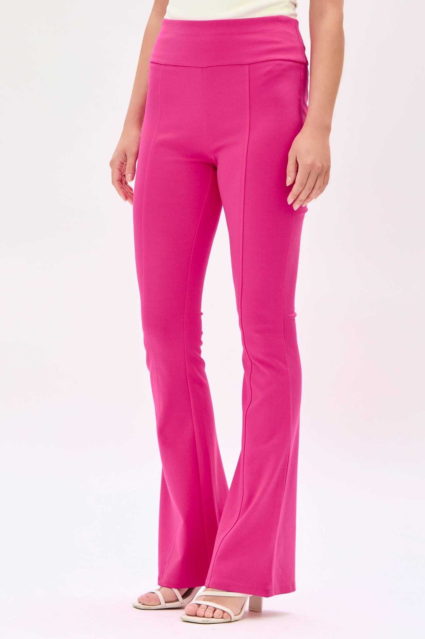 Dear Scarlett - Magic High Waisted Kick Flare Pants: VIOLET / XL