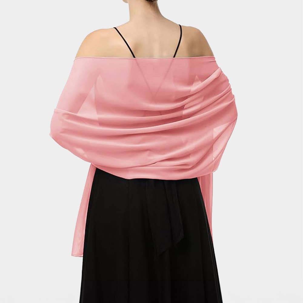 Sensibling Corp. - Lightweight Chiffon Shawl Scarf Wrap: Burgundy