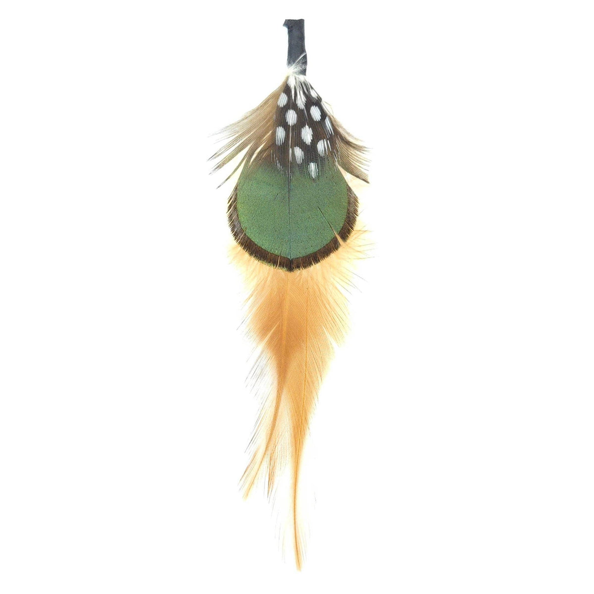 Greater Goods Imports- HT0078 GH1215 FEATHER: WHITE BLACK