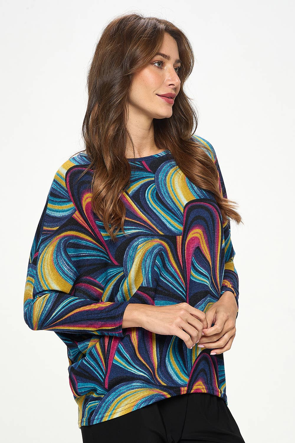 Jostar - Miru Batwing Dolman Top-3070MU-LRP1-W415: XL