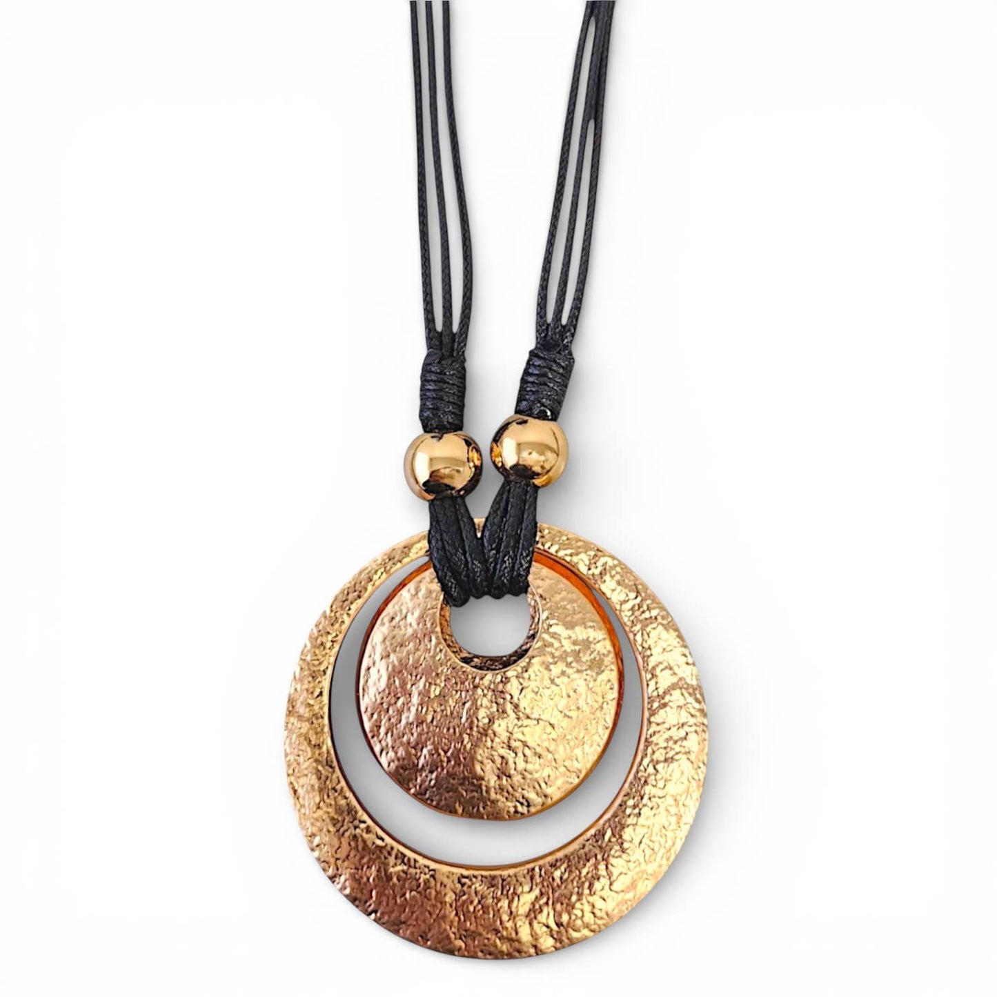 Bijoux Envie Statement Jewelry - Chunky Boho Western Gold Pendant Necklace | Coastal Cowgirl