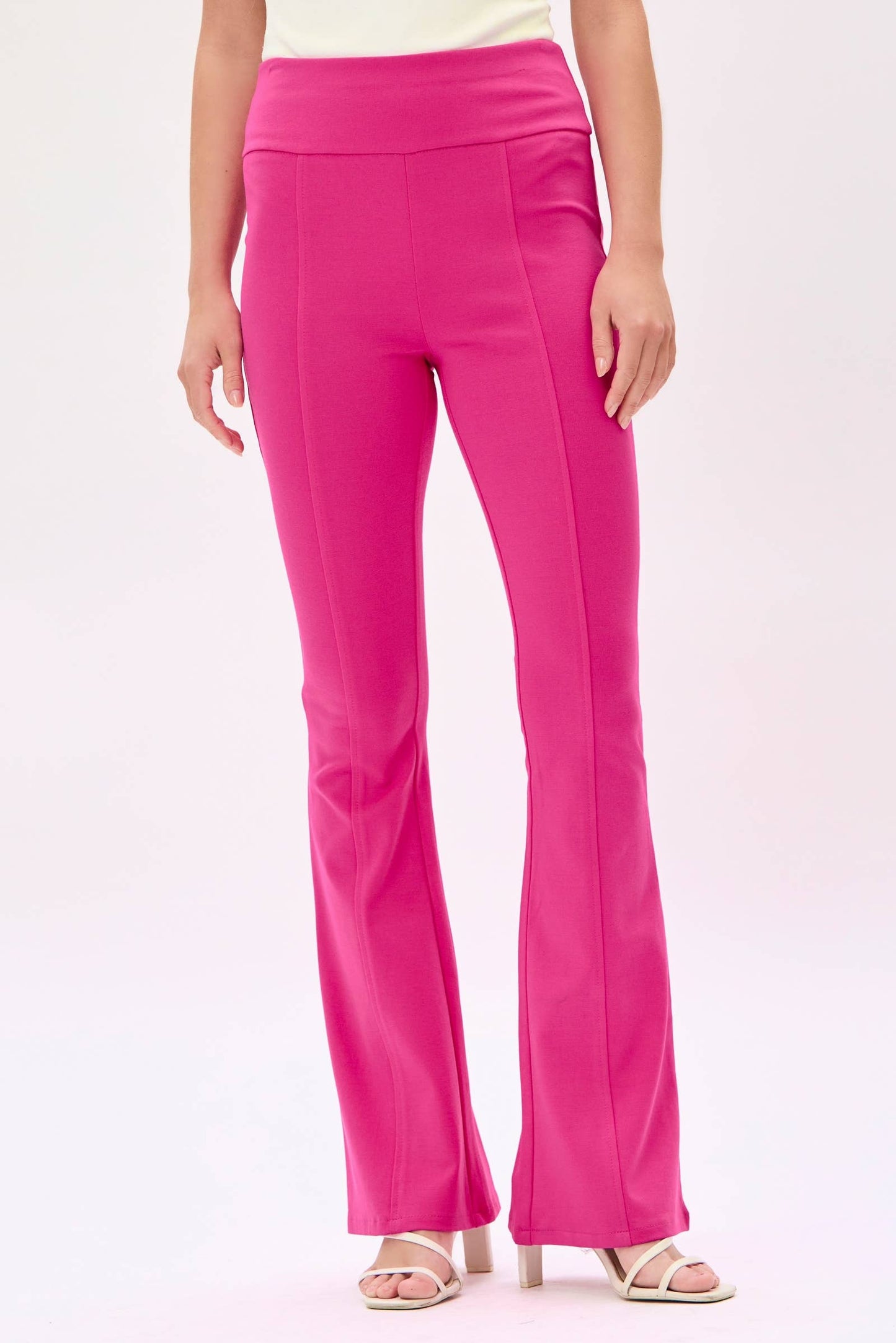 Dear Scarlett - Magic High Waisted Kick Flare Pants: VIOLET / XL