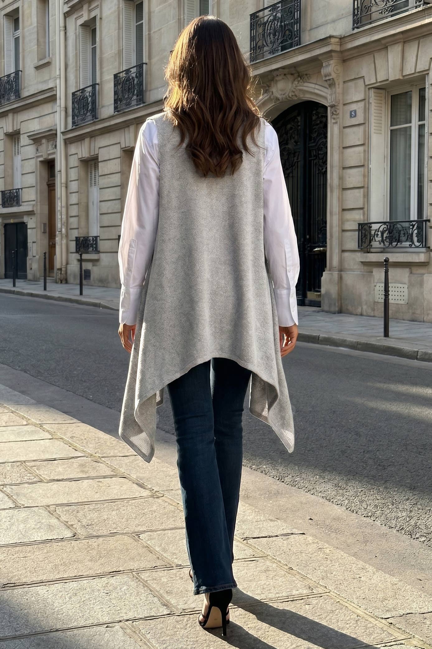 Dear Scarlett - Sleeveless Knit Vest: SOFT GREY / S