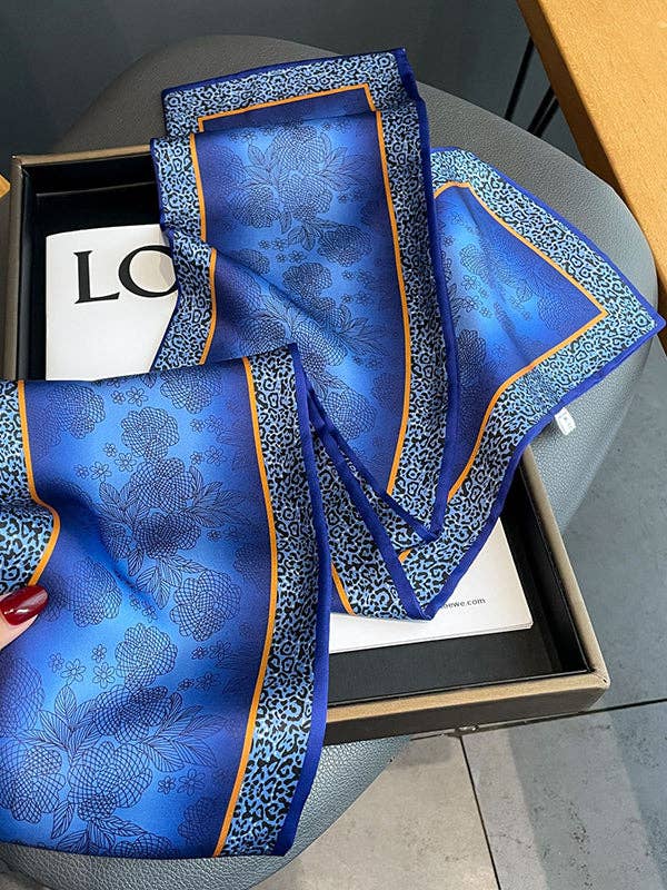 UZ Wholesale Store - Urban Leopard Printed Silk Imitation Scarf: GREEN / One_size