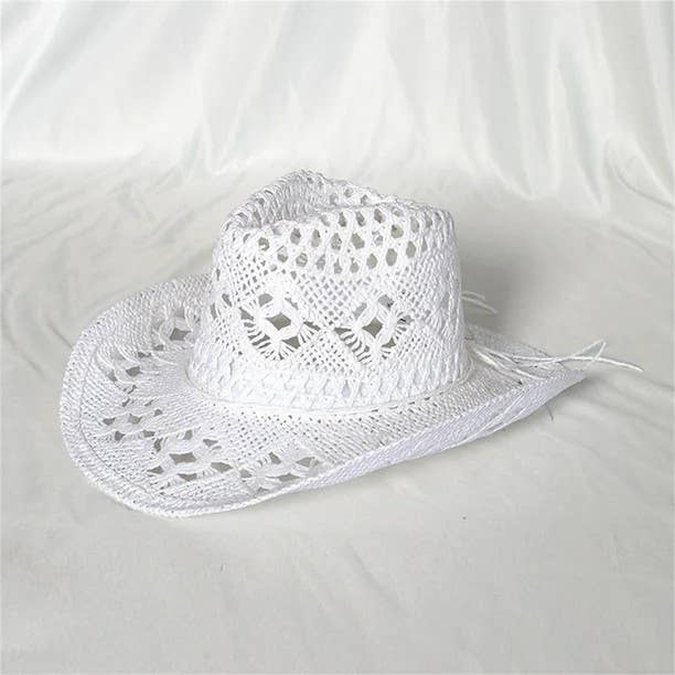 Syrrios Gifts LLC - Western Cowboy Cowgirl Straw Hat Sun Summer Beach Party: Blue