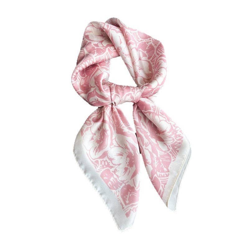 UZ Wholesale Store - Fashion Print Square Scarf: Red