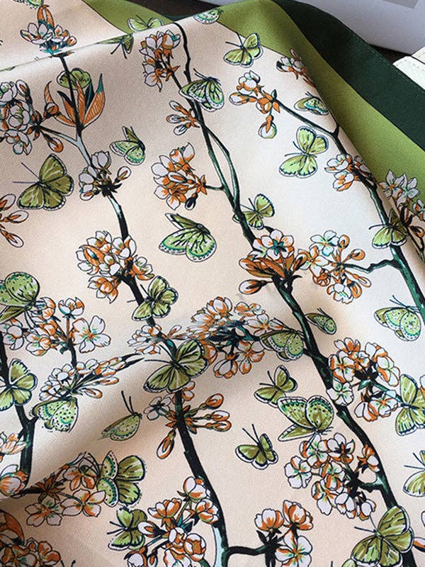 UZ Wholesale Store - Floral Printed Shawl&Scarf: GREEN / One_size