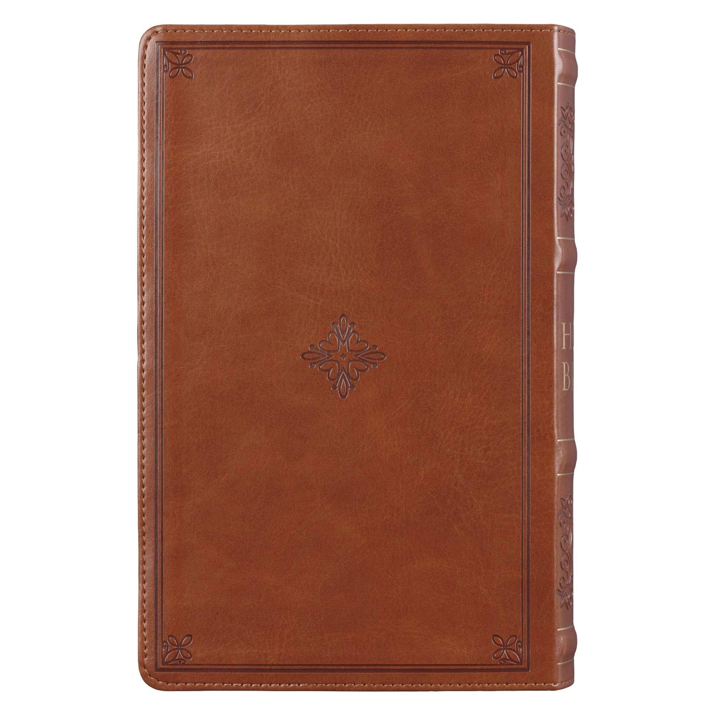 Christian Art Gifts - KJV Bible Giant Print Standard-size Faux Leather, Saddle Tan