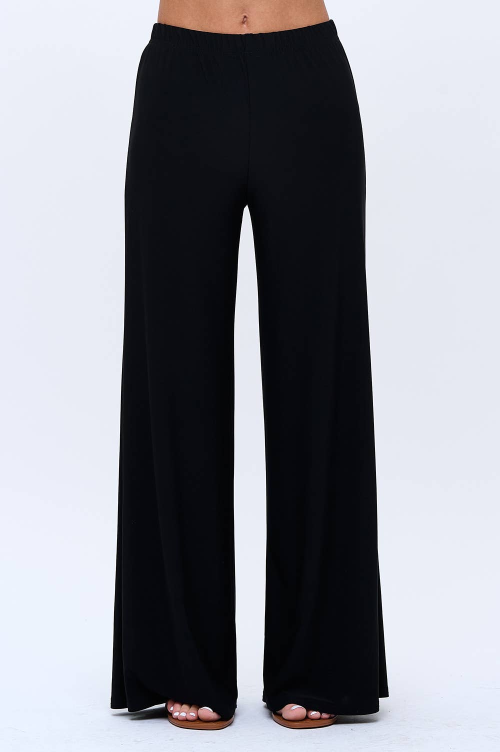 Jostar - HIT Palazzo Pants-5045HT-ARS1: Black / XL