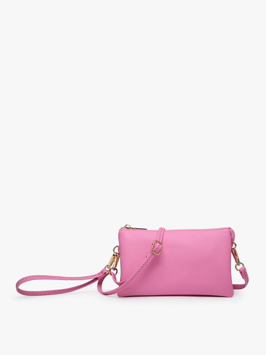 Jen & Co. - M013 Riley Monogrammable 3 Compartment Crossbody/Wristlet: Valentine