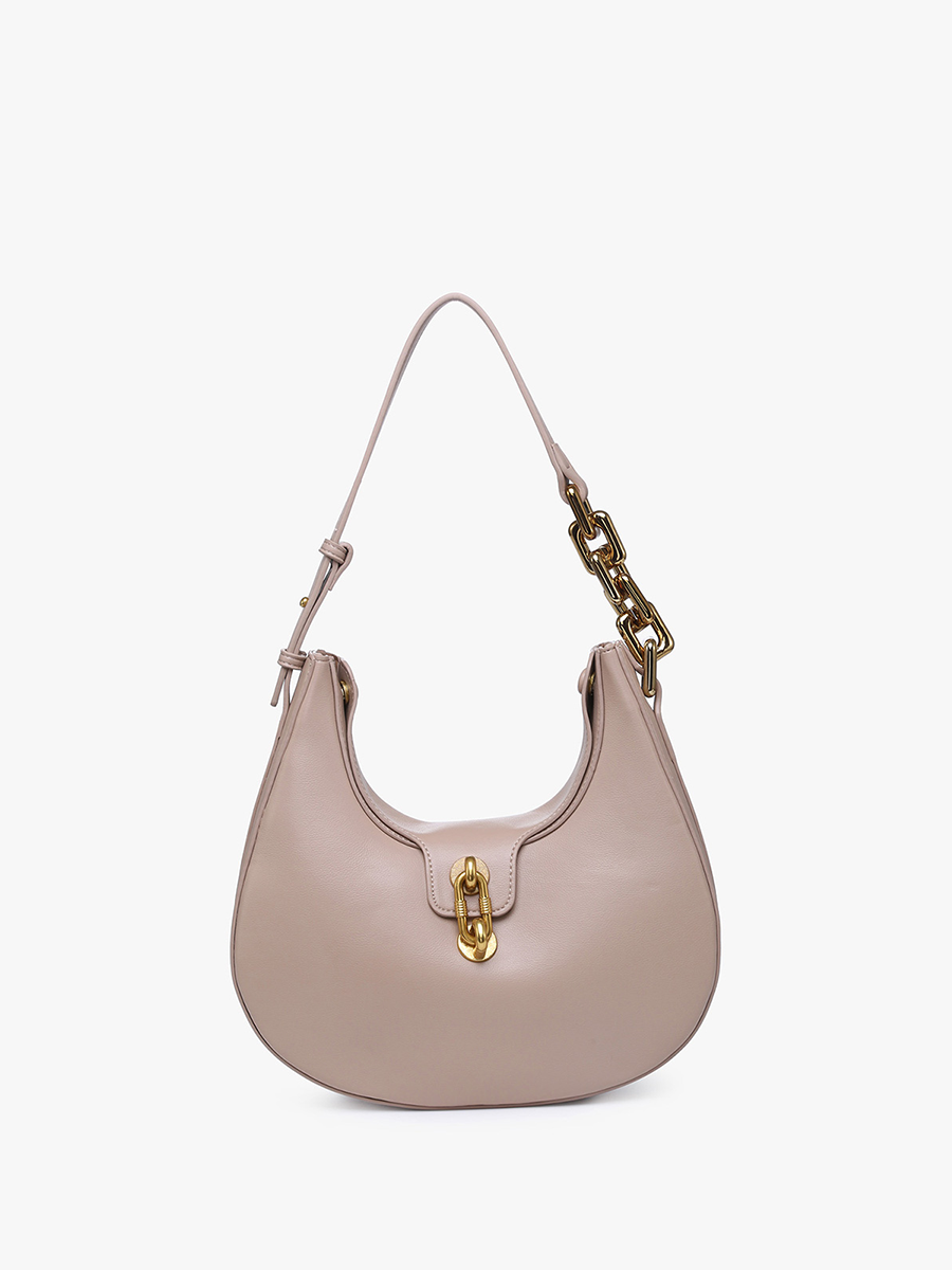 Jen & Co. - JN2240 Dallas Twist-Lock Shoulder Bag: Ivory