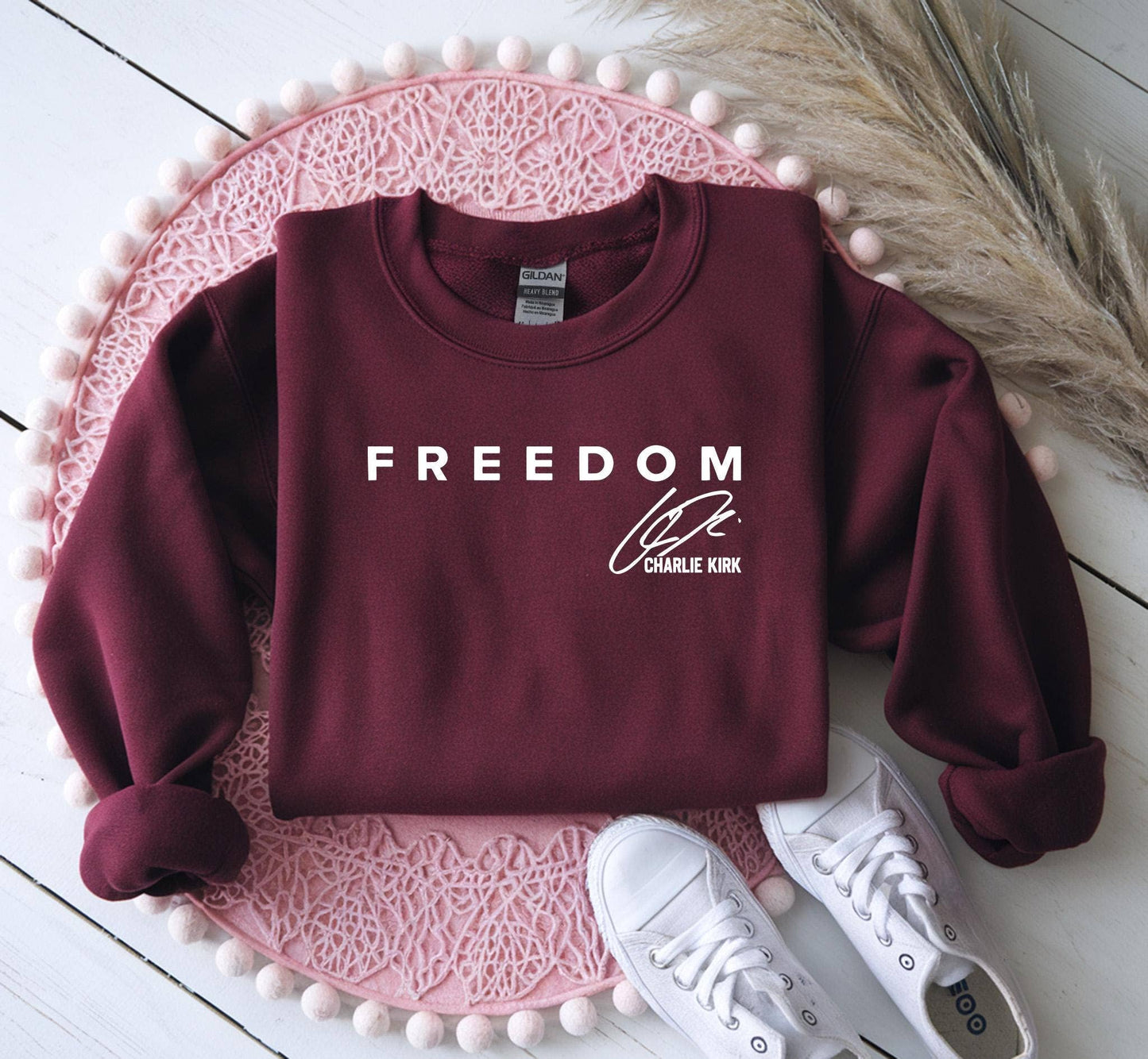 DLT Ecommerce - Charlie Kirk Freedom T-Shirt, Charlie Kirk Sweatshirt : Black / M / T-Shirt