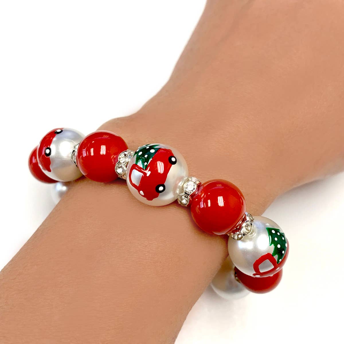 Fiona Accessories - Christmas Beaded Stretch Bracelet Holiday Gifts: Christmas Truck with Tree
