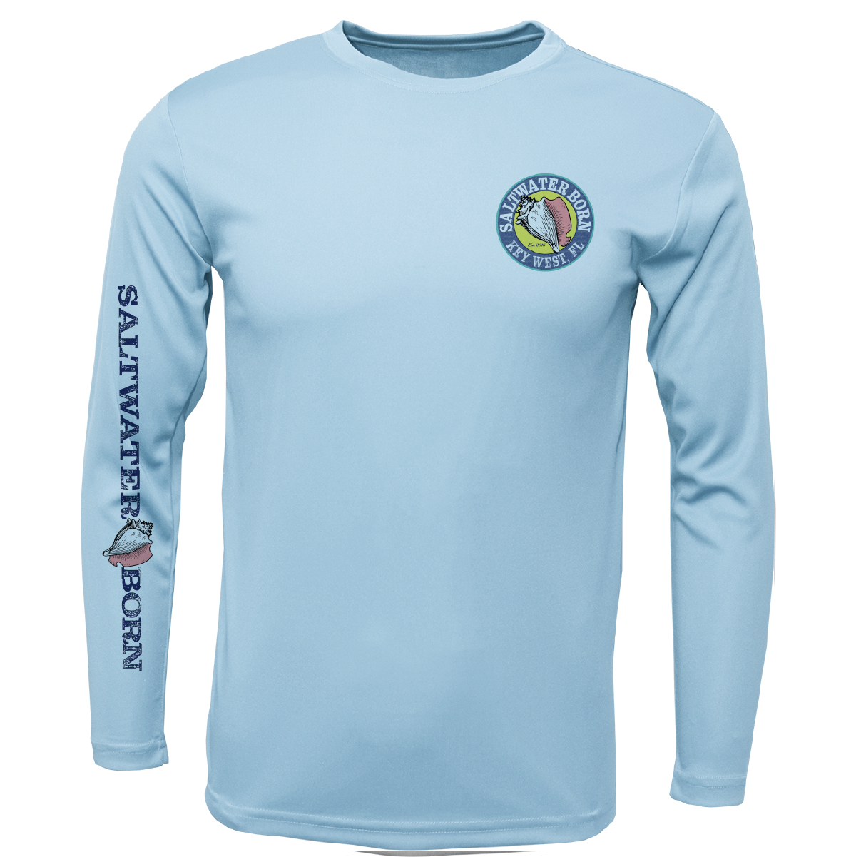 Key West, FL Action Mahi Men's Long Sleeve UPF 50+ Dry-Fit Shirt
