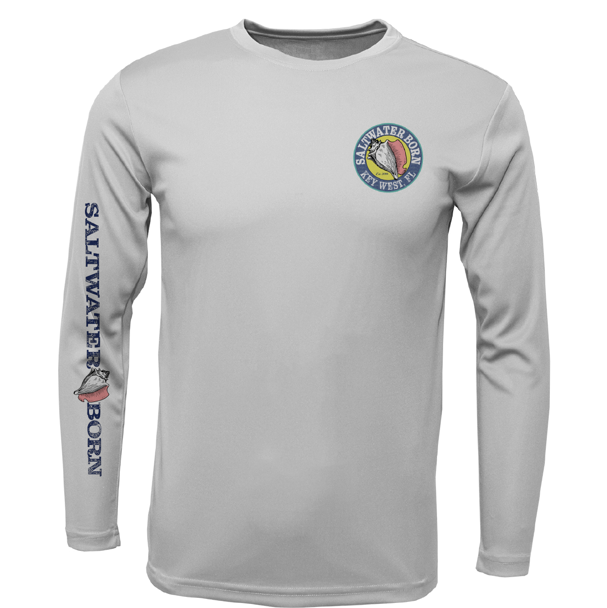 Key West, FL Action Mahi Men's Long Sleeve UPF 50+ Dry-Fit Shirt