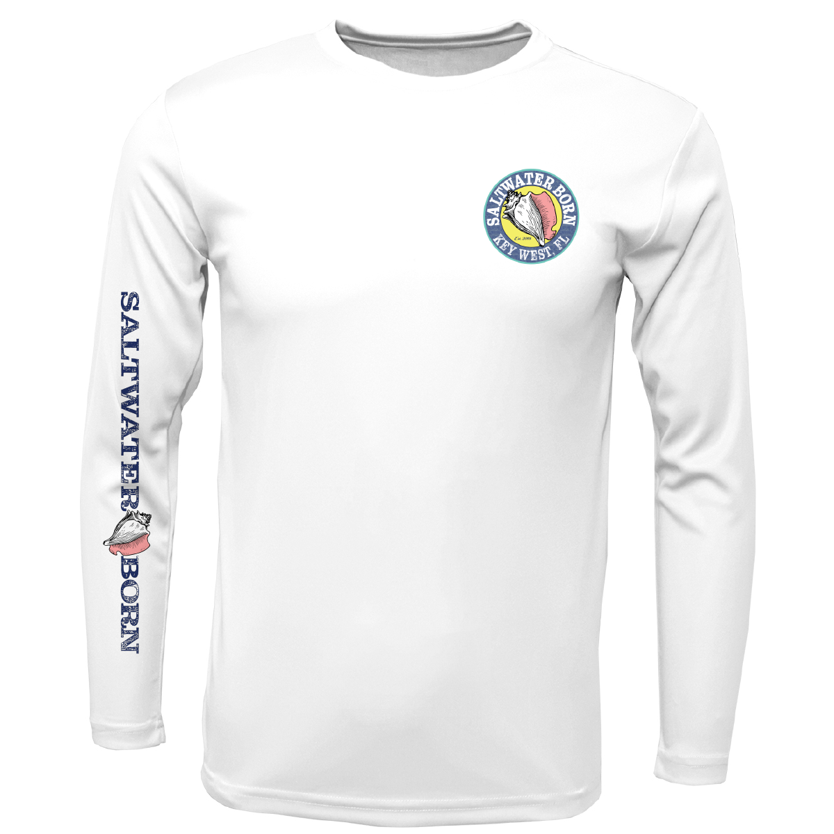 Key West, FL Action Mahi Men's Long Sleeve UPF 50+ Dry-Fit Shirt