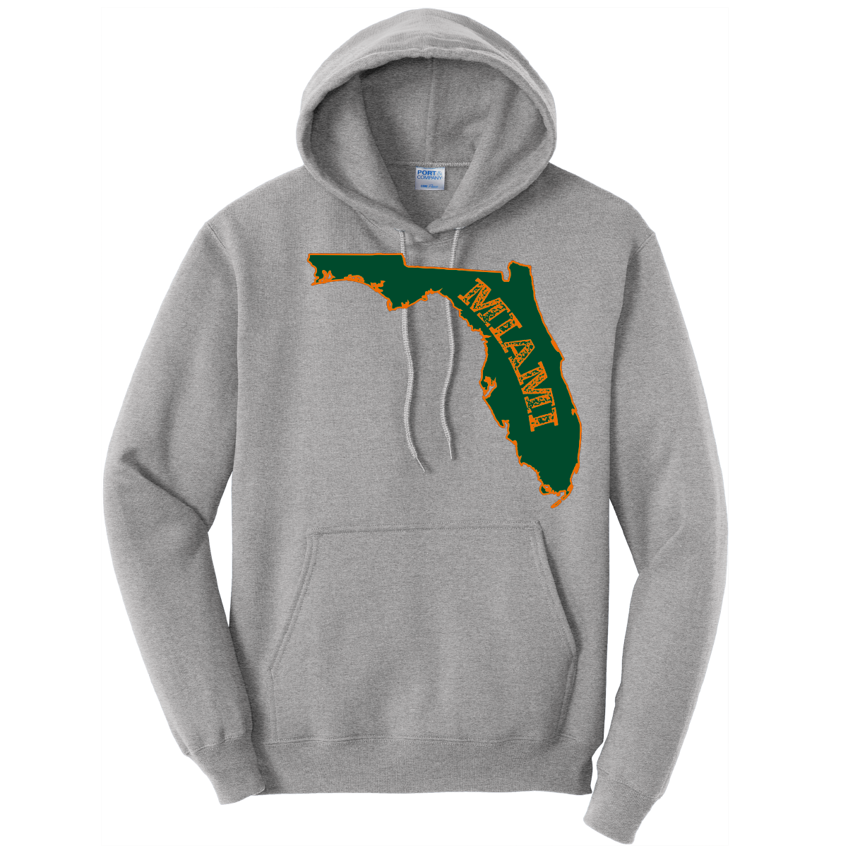 Miami Orange and Green Cotton Hoodie