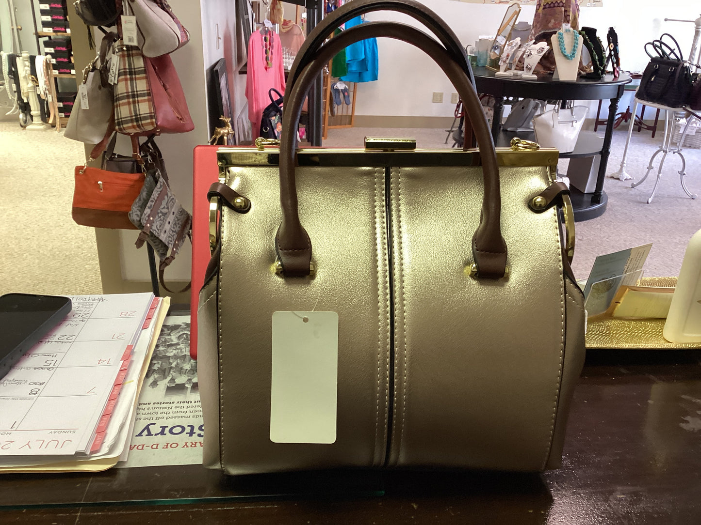 NY Classics Metallic Handbag