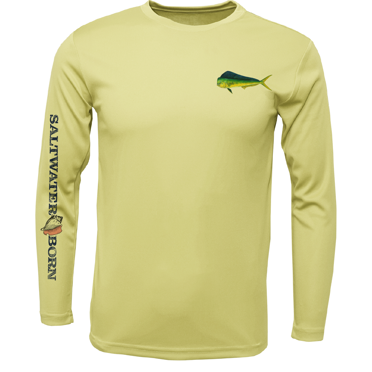 Key West, FL Mahi on Chest Boy's Long Sleeve UPF 50+ Dry-Fit Shirt