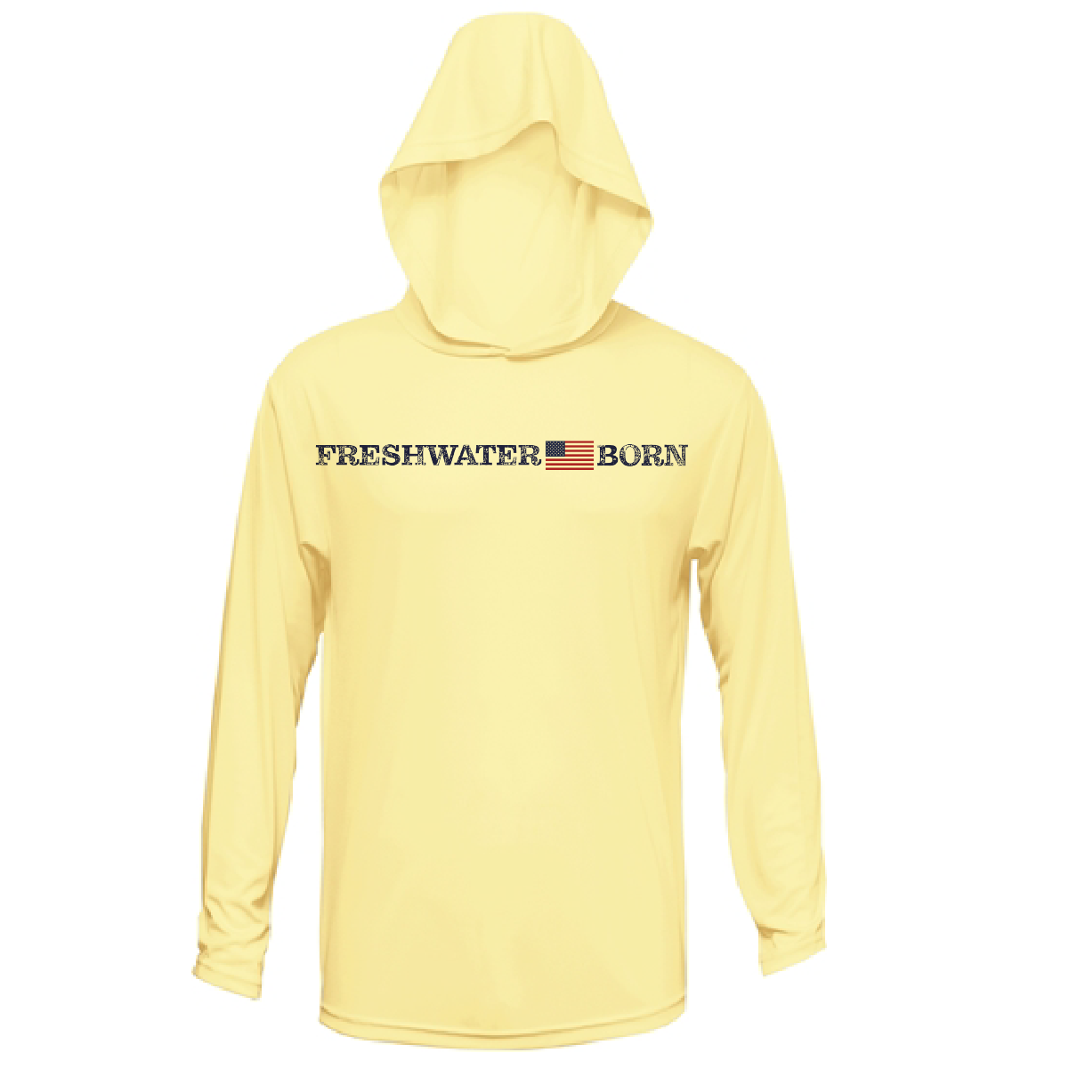 Michigan Freshwater Born Women's Linear Logo Long Sleeve UPF 50+ Dry-Fit Hoodie