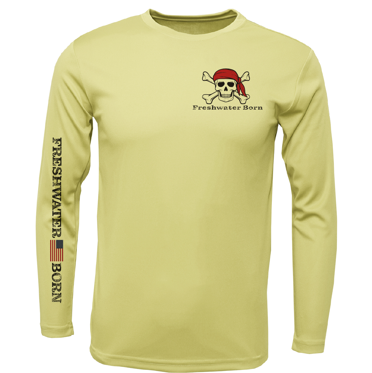 Freshwater Born "All For Rum and Rum For All" Men's Long Sleeve UPF 50+ Dry-Fit Shirt
