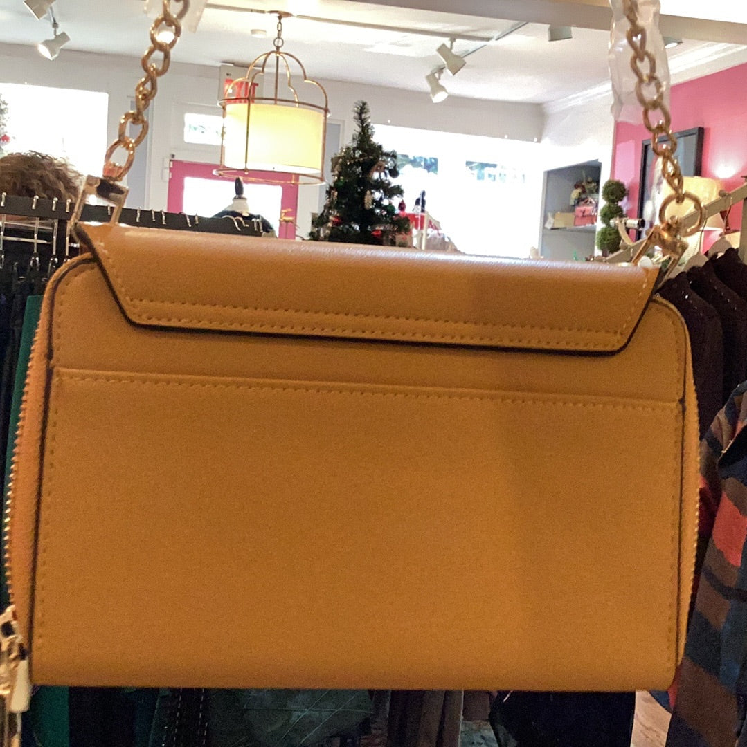 Isabelle Vegan Crossbody/Clutch w/ Top Zip & Lock Closure