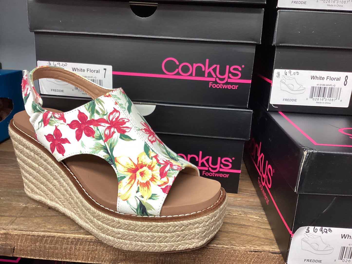 Corky’s Footwear Freddie in White Floral
