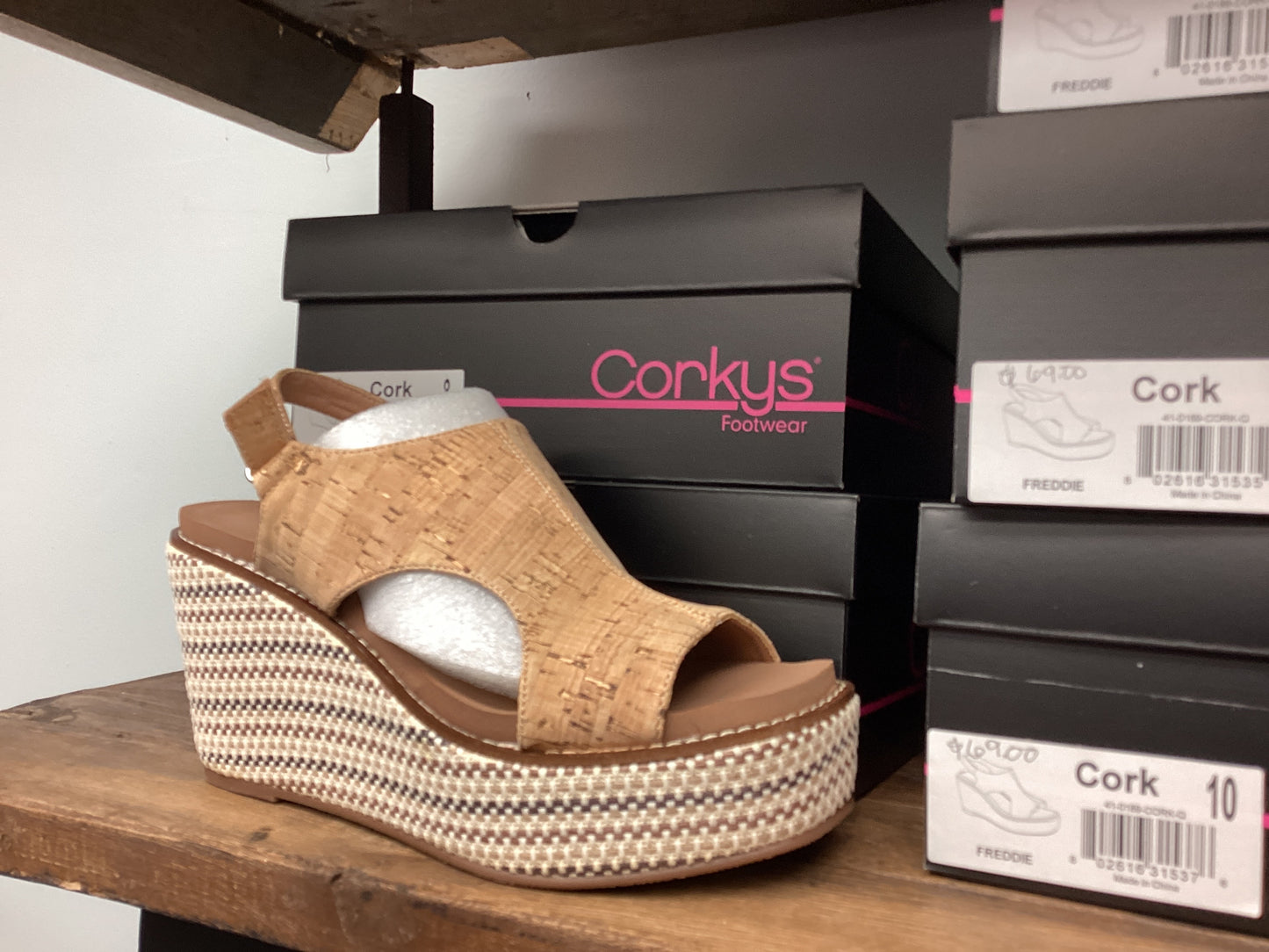 Corky’s Footwear Freddie Wedge in Cork