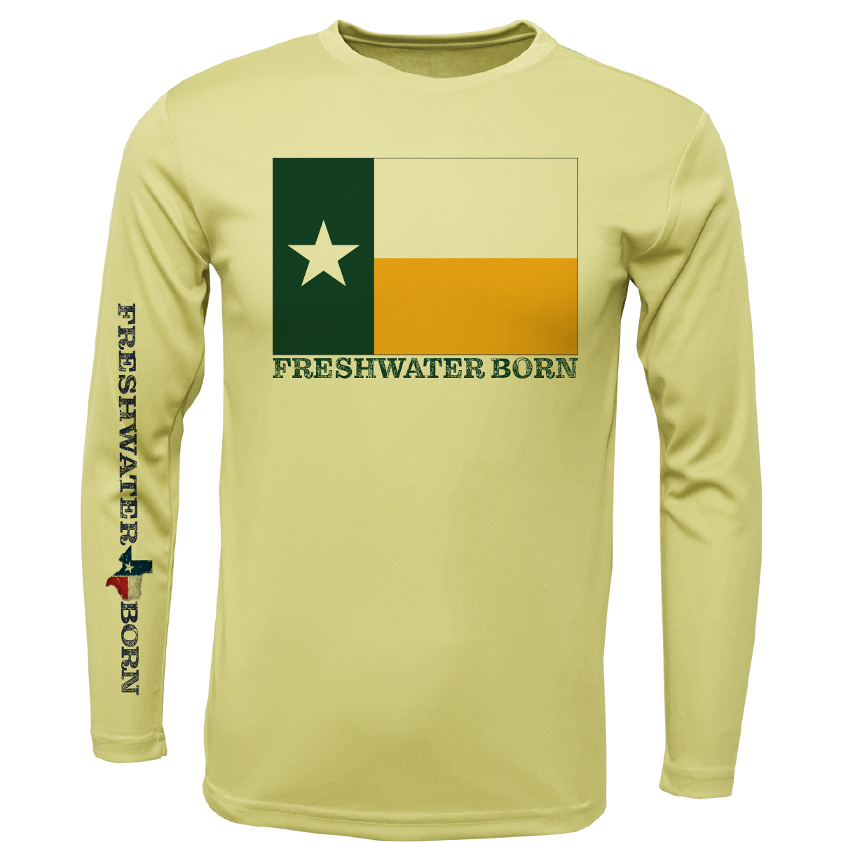 Baylor Edition Freshwater Born Men's Long Sleeve UPF 50+ Dry-Fit Shirt