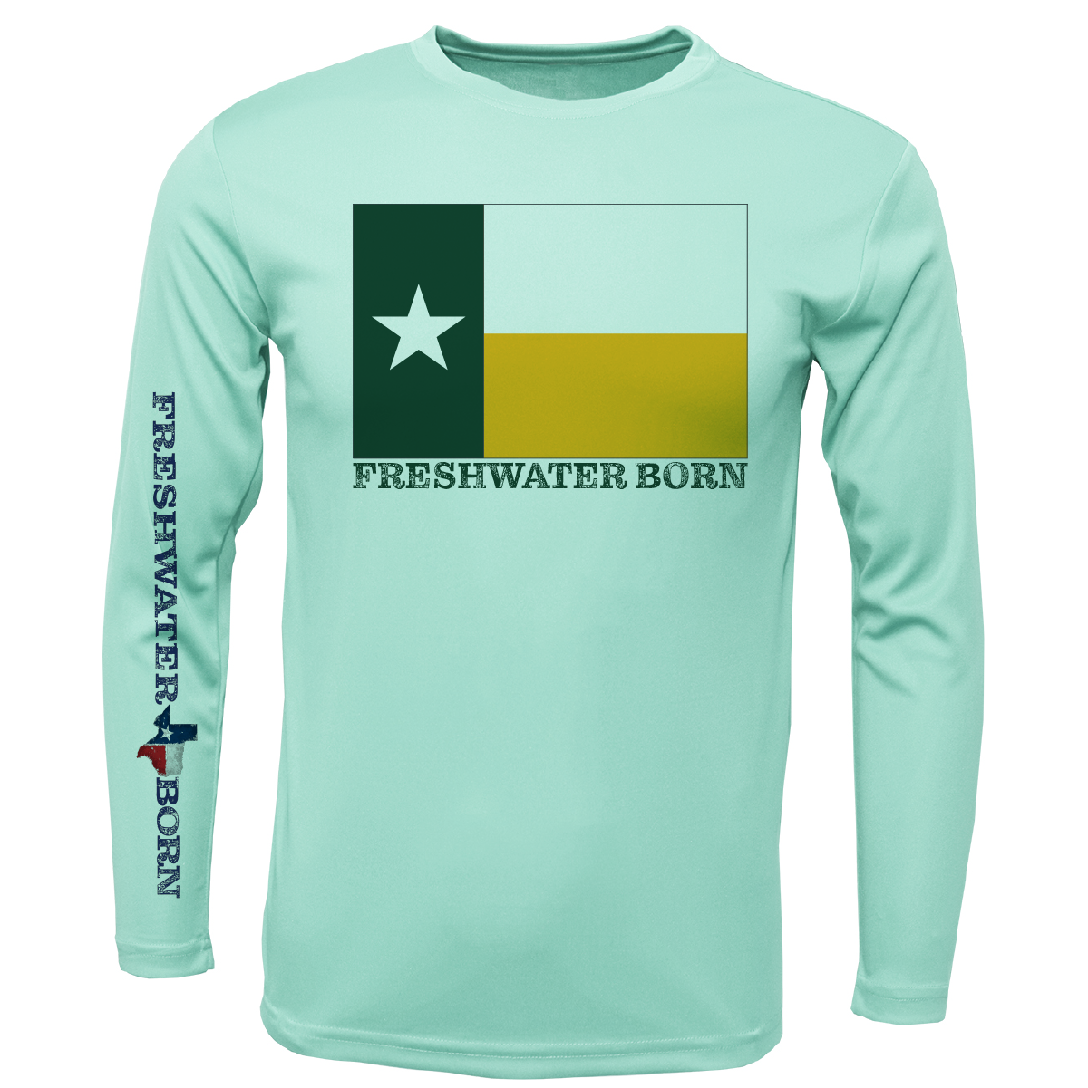 Baylor Edition Freshwater Born Men's Long Sleeve UPF 50+ Dry-Fit Shirt