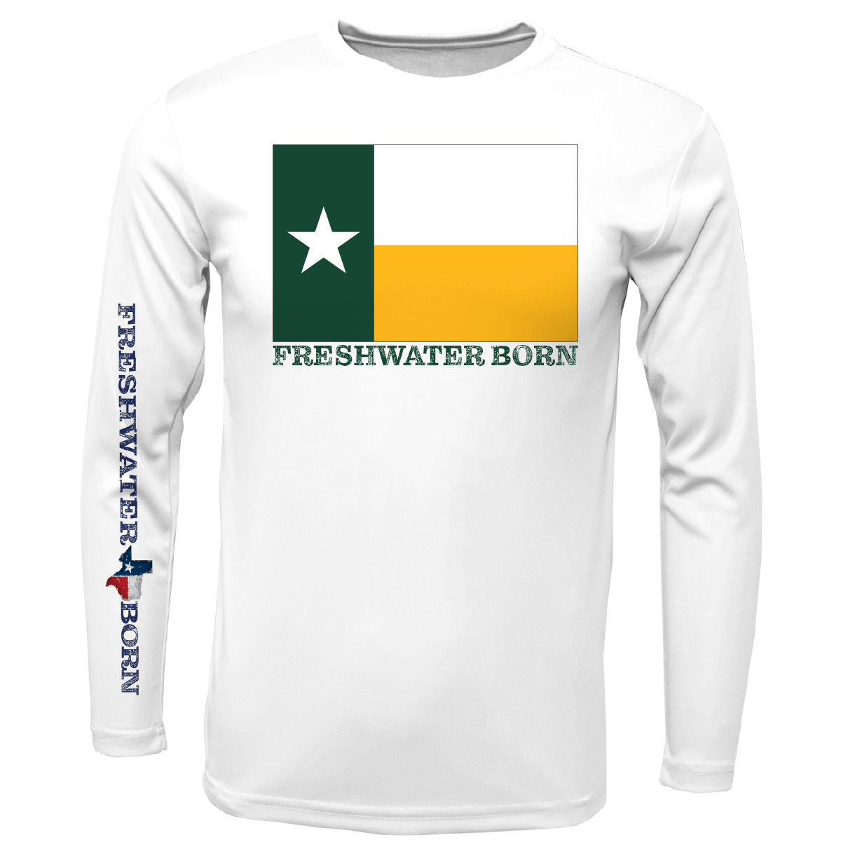 Baylor Edition Freshwater Born Men's Long Sleeve UPF 50+ Dry-Fit Shirt