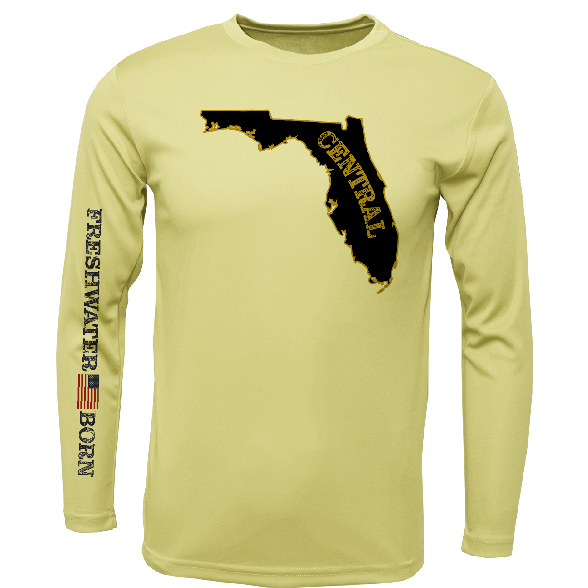 UCF Black and Gold Freshwater Born Boy's Long Sleeve UPF 50+ Dry-Fit Shirt
