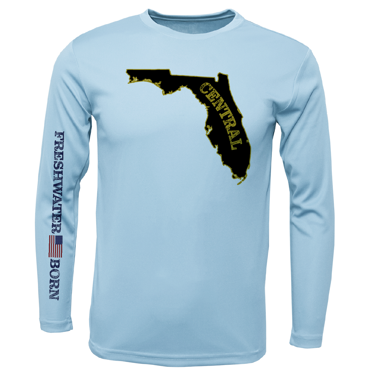 UCF Black and Gold Freshwater Born Girl's Long Sleeve UPF 50+ Dry-Fit Shirt