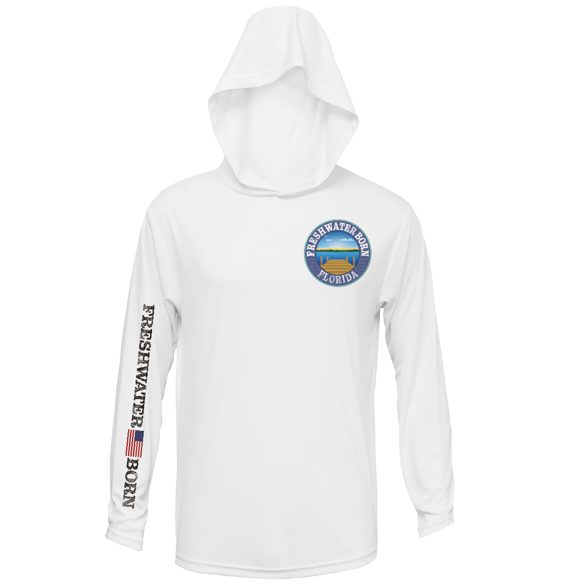 Florida Freshwater Born "Surrender The Booty" Men's Long Sleeve UPF 50+ Dry-Fit Hoodie