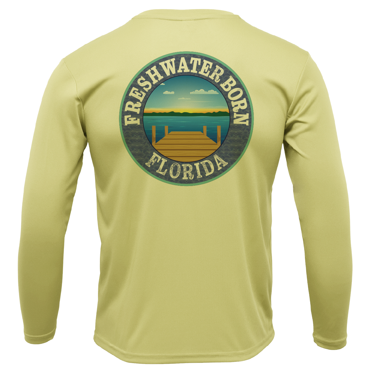 Florida USA Freshwater Born Girl's Long Sleeve UPF 50+ Dry-Fit Shirt