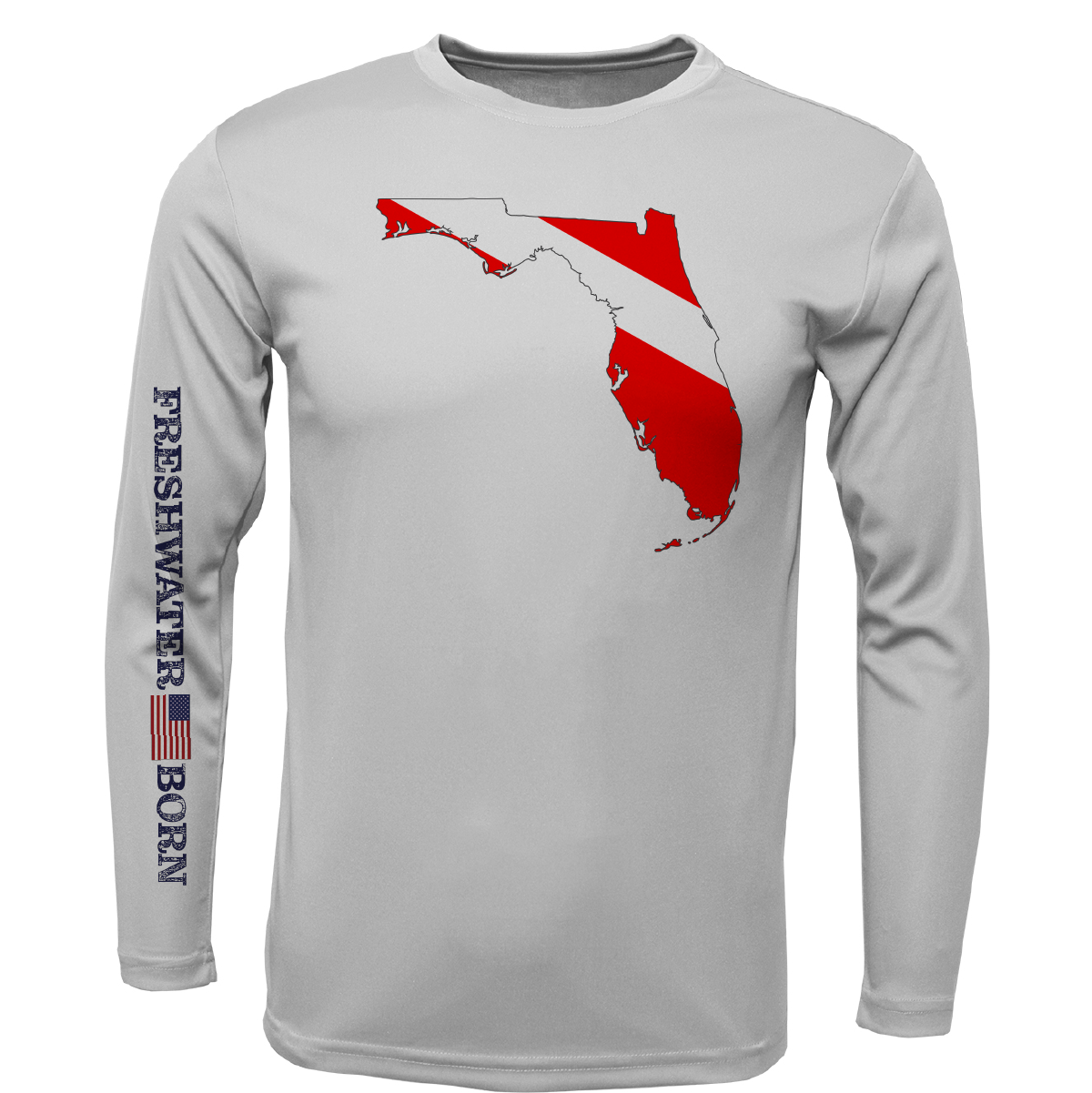 Florida Diver Freshwater Born Girl's Long Sleeve UPF 50+ Dry-Fit Shirt