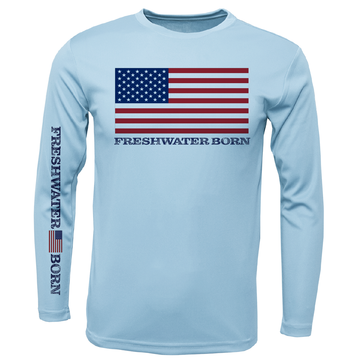 Michigan USA Freshwater Born Men's Long Sleeve UPF 50+ Dry-Fit Shirt