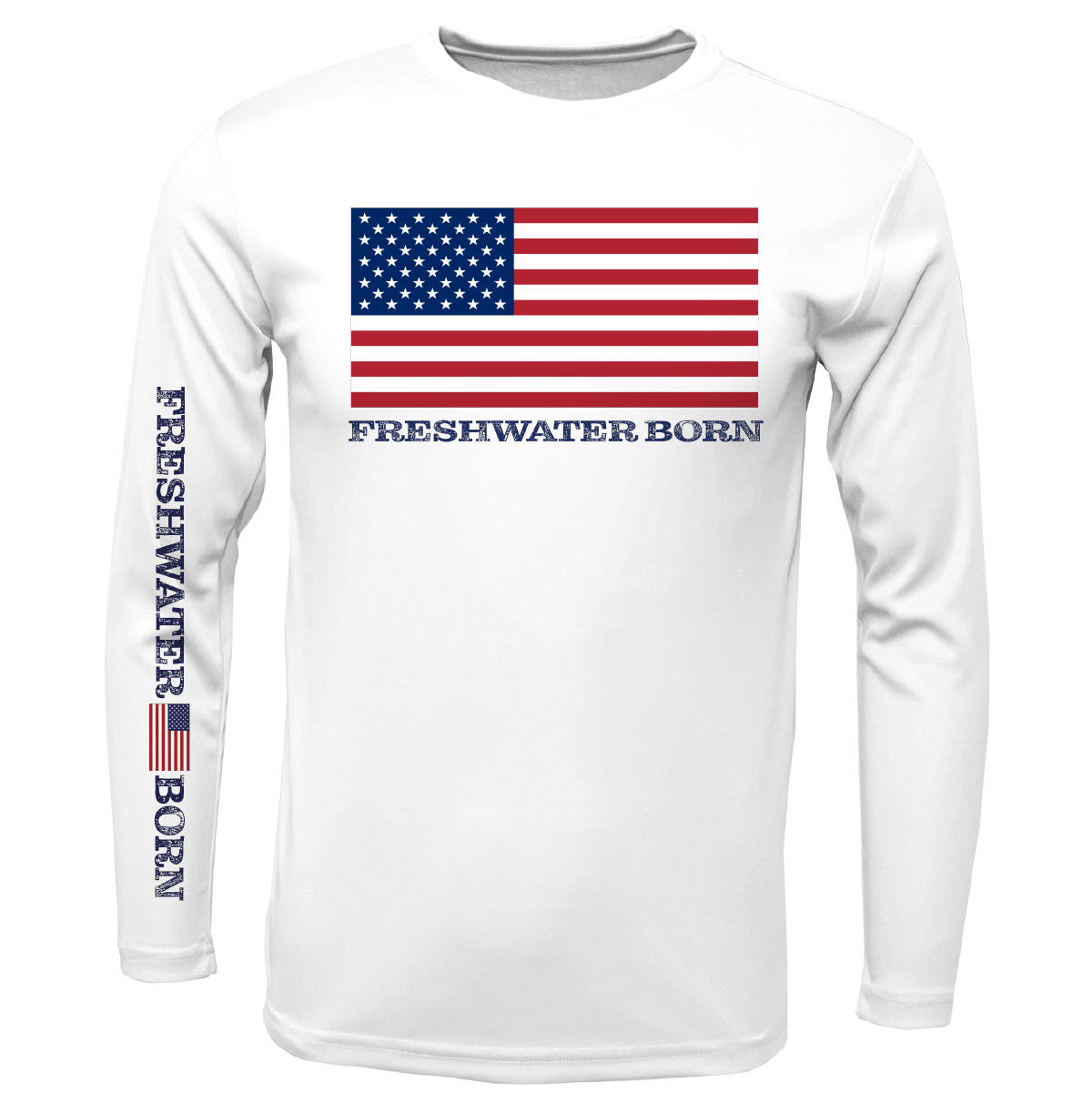 Florida USA Freshwater Born Boy's Long Sleeve UPF 50+ Dry-Fit Shirt