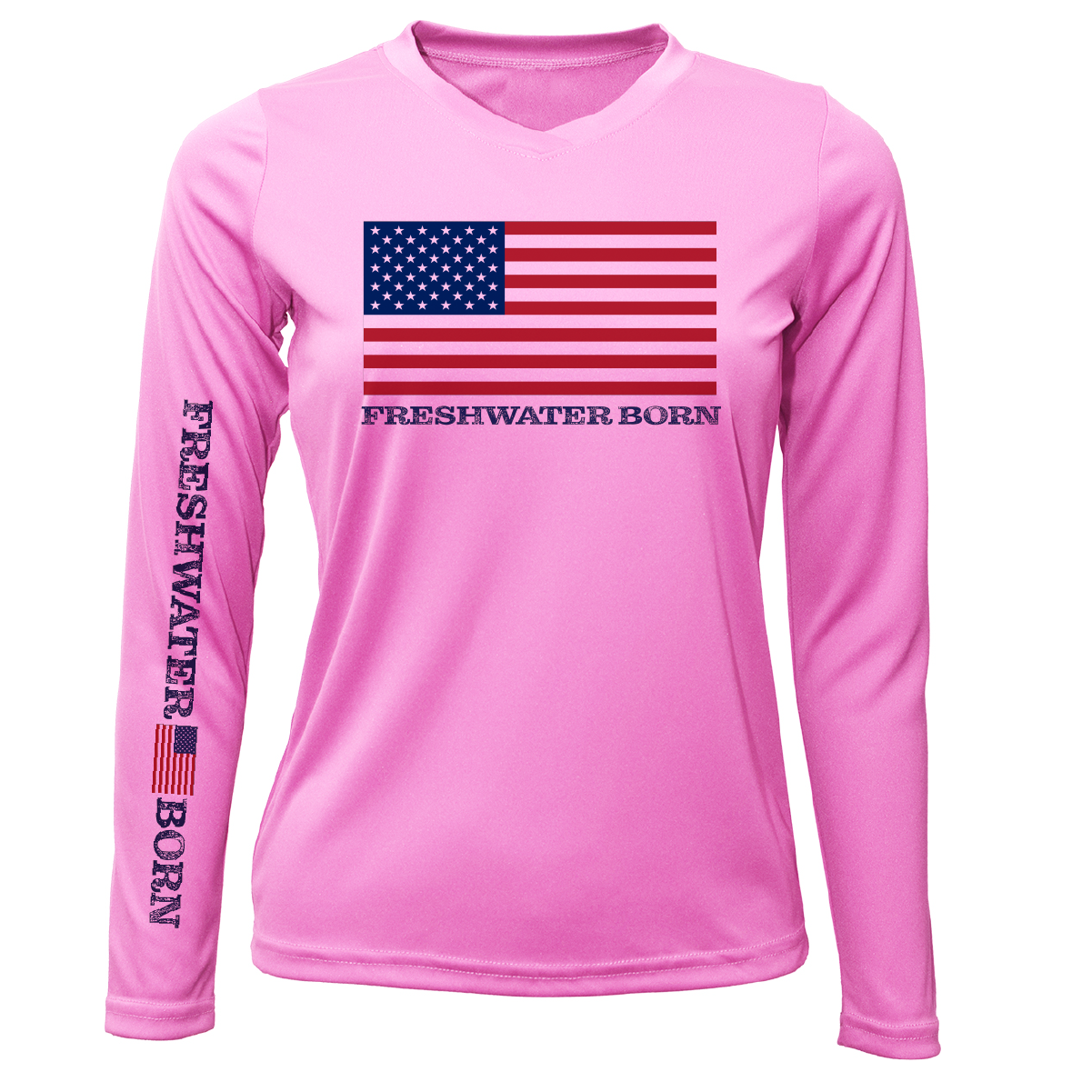 Michigan USA Freshwater Born Women's Long Sleeve UPF 50+ Dry-Fit Shirt
