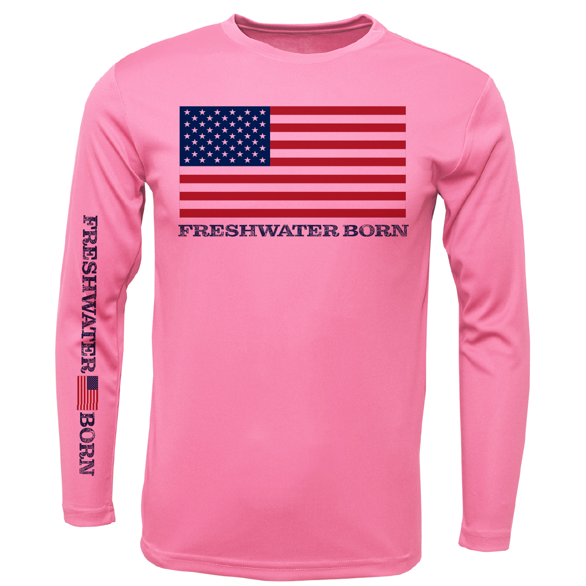 Florida USA Freshwater Born Girl's Long Sleeve UPF 50+ Dry-Fit Shirt
