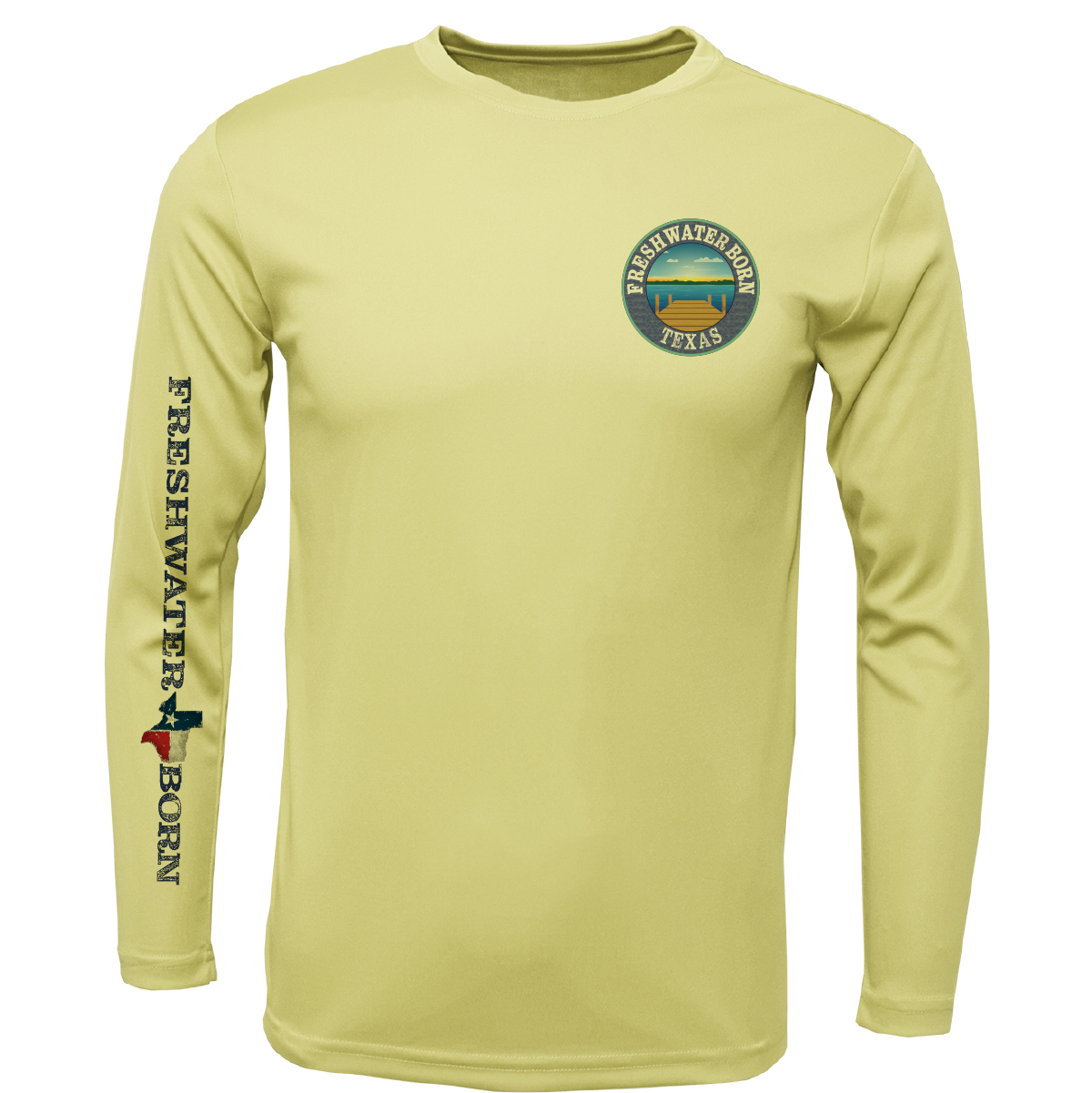 College Station Freshwater Born Boy's Long Sleeve UPF 50+ Dry-Fit Shirt